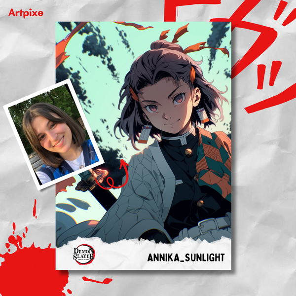 Retrato manga personalizado | Demon Slayer