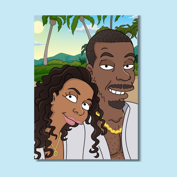 Retrato Caricatura personalizado | Los Simpson